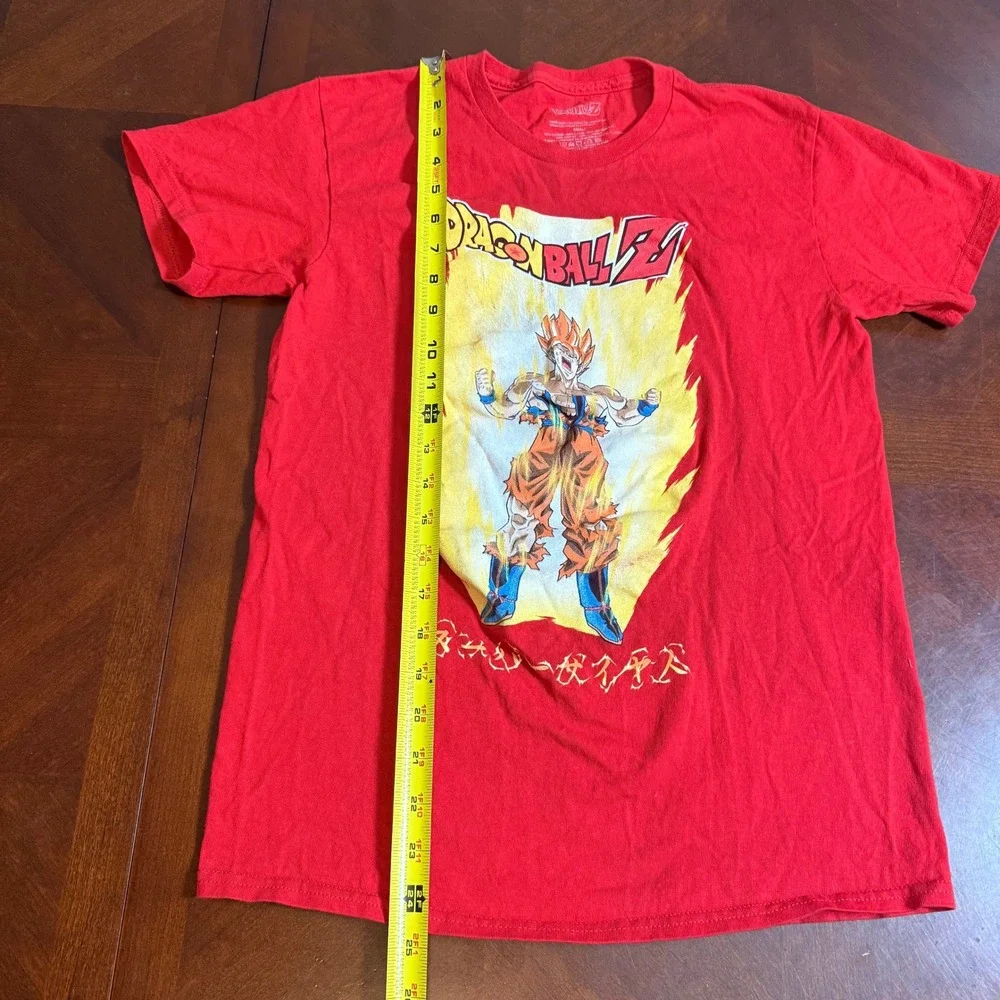 rare Dragon Ball Z Goku T Shirt Red Anime‎ Manga Graphic Tee Adult Small